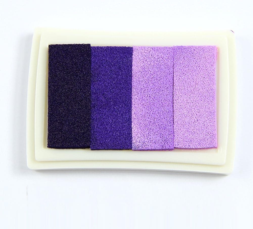 Estone 4 Color Gradient DIY Craft Oil Based Inkpad Signet For Stamps Rubber Paper Wood Purple