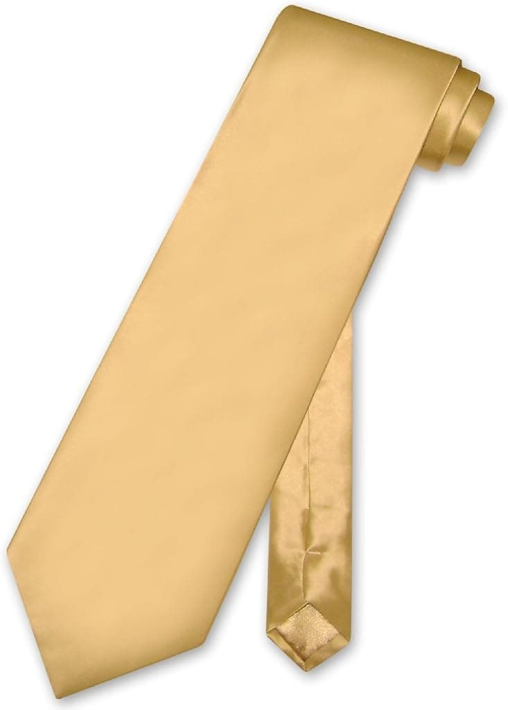 Biagio 100% SILK NeckTie Solid GOLD Color Men's Neck Tie
