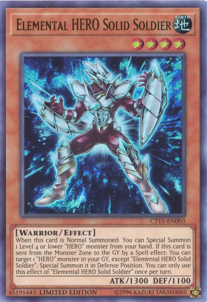 Elemental HERO Solid Soldier - CT15-EN003 - Ultra Rare - Limited Edition