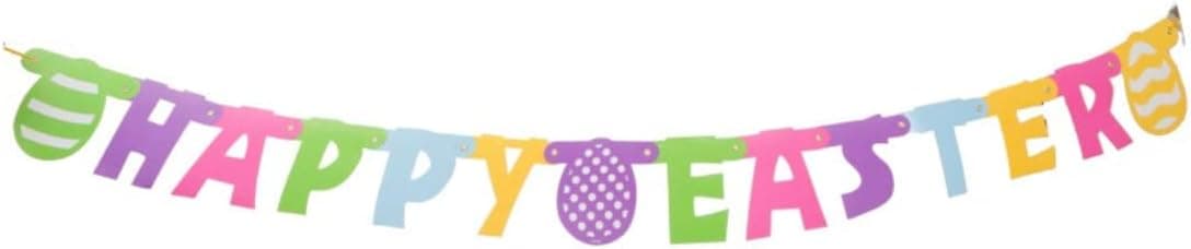 Unique Happy Easter Jointed Banner-5' | Multicolor | 1 Pc, 5-Feet
