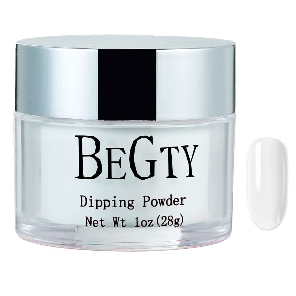 BEGTY Nail Dipping Powder Nails Dip Powder Clear Nail Art PowderPro Collection System for Starter Manicure Salon DIY at Home Odor-Free, Long-Lasting,1 Oz-Drying No Needed Nail Lamp Cured