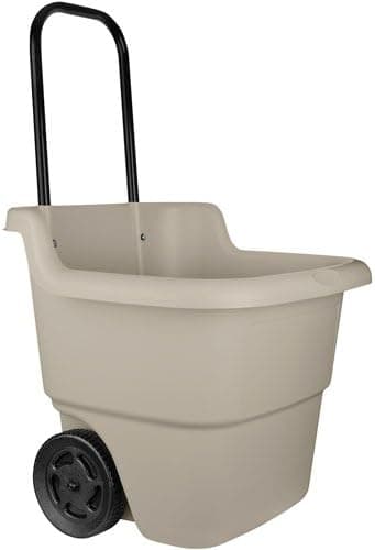 15.5 gal Lawn Cart, Store & Transport Dirts and More, Lightweight, 7" Wheels