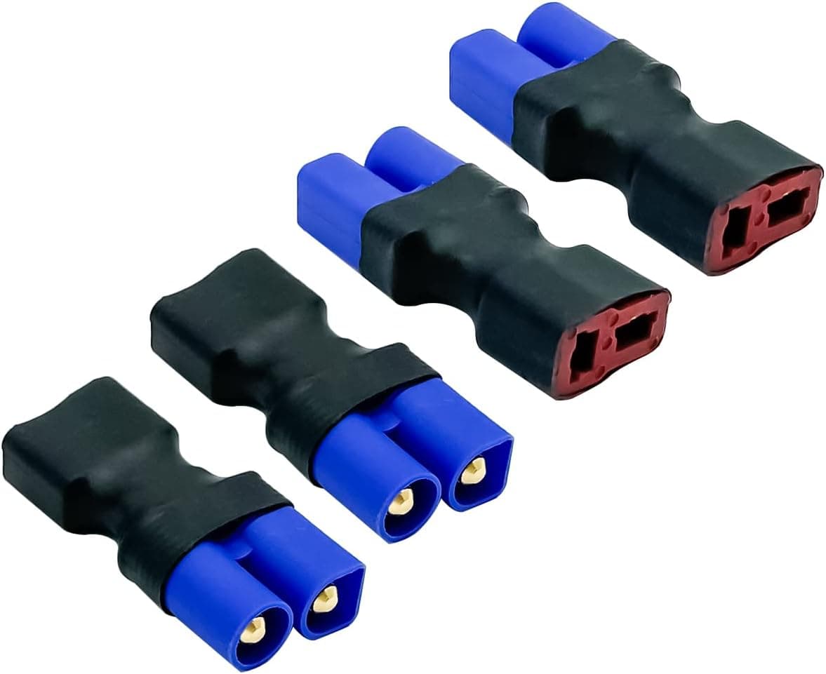 FLY RC 4 Pcs Deans Style T Female Plug -> EC3 Male Connector Plug Adapter for Lipo Battery