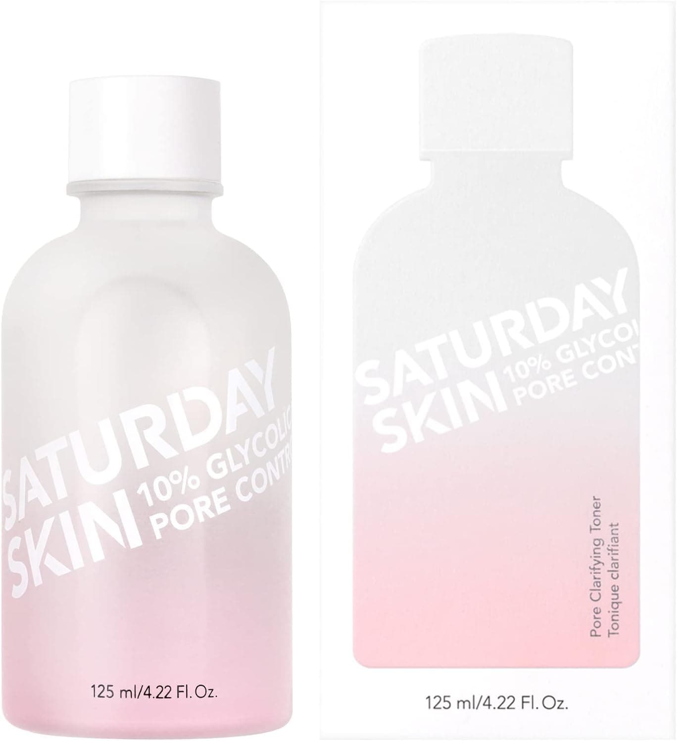 Saturday Skin Pore Clarifying Toner 10% Glycolic Acid&AHA Deep Cleansing Astringent Facial Toner,Hypoallergenic Skin-Purifying Face Toner to Cleanse, Recondition and Purify Skin, Non-Comedogenic