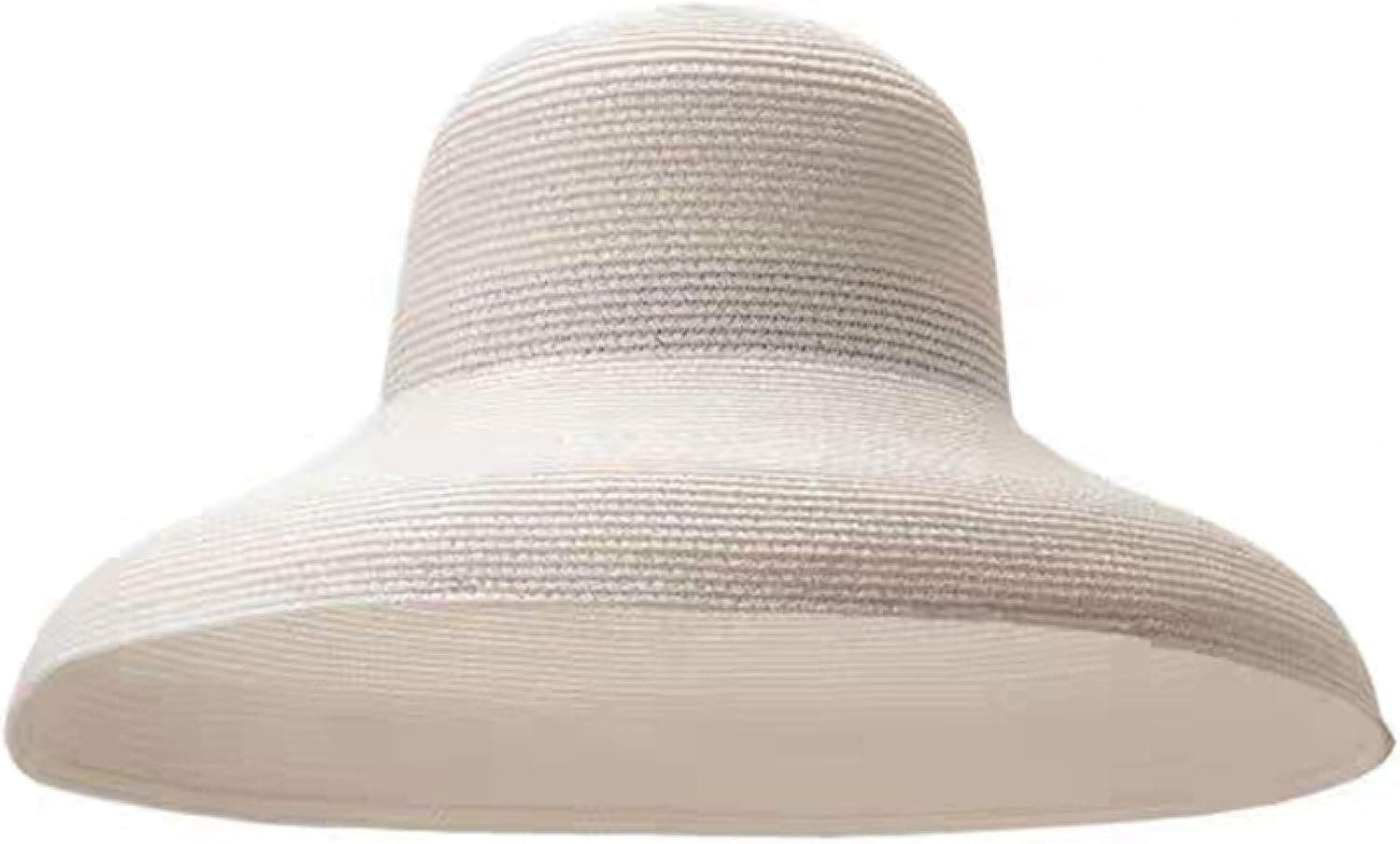 Summer Women's Women's hat Hepburn Style Retro Design Wide-Brimmed Straw hat Solid Color Beach Vacation Beach hat Big Sun hat 55-58cm 1, 1-5
