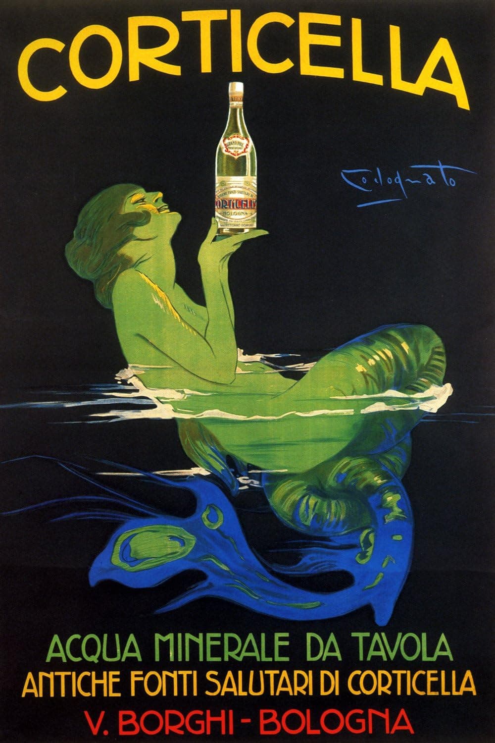 Corticella - Vintage Italian Mineral Water Advertisement Poster Reproduction (24" x 36")