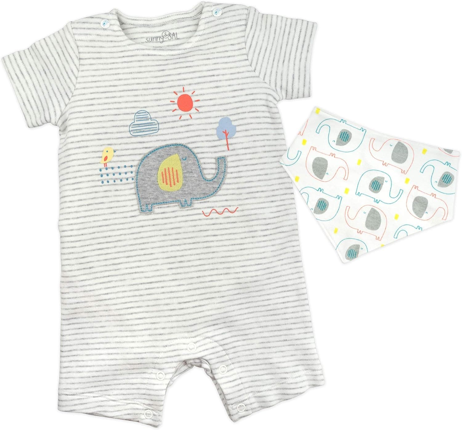 Baby Clothing Set, 2-Piece Set with Romper & Bib