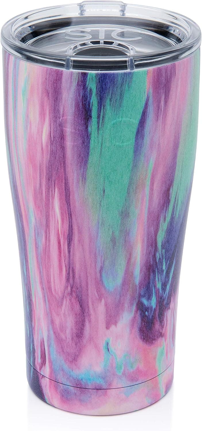 Seriously Ice Cold SIC 20 Oz. Double Wall Vacuum Insulated 18/8 Stainless Steel Travel Tumbler Mug | Powder Coated with Splash Proof BPA Free Lid | Coffee, Tea, Wine, and Cocktails (Cotton Candy)