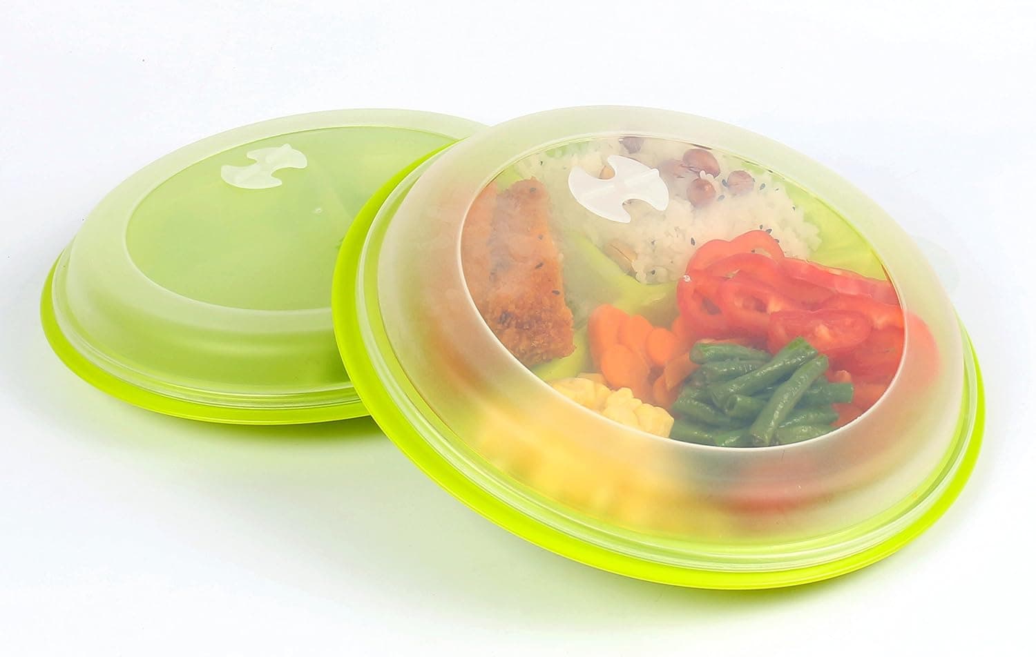 Portion control meal prep plate with Lid (2)