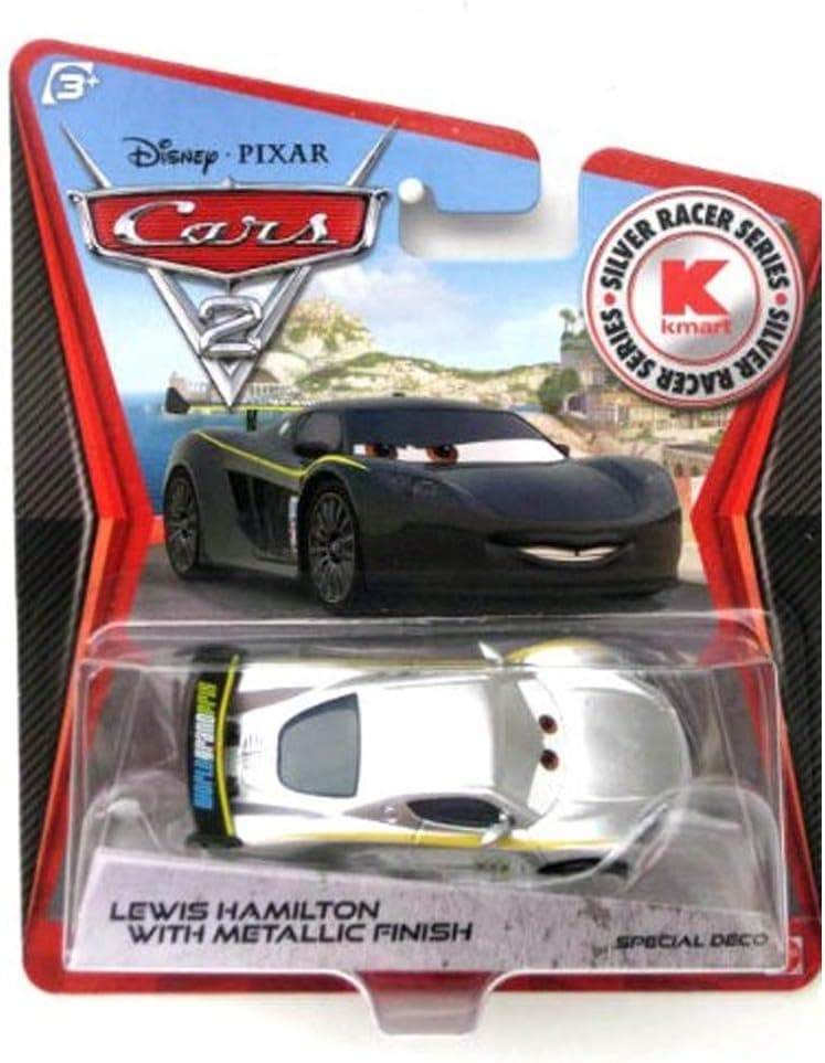 Disney PIXAR Cars 2 Lewis Hamilton With Metallic Finish Silver Racer Series KMart