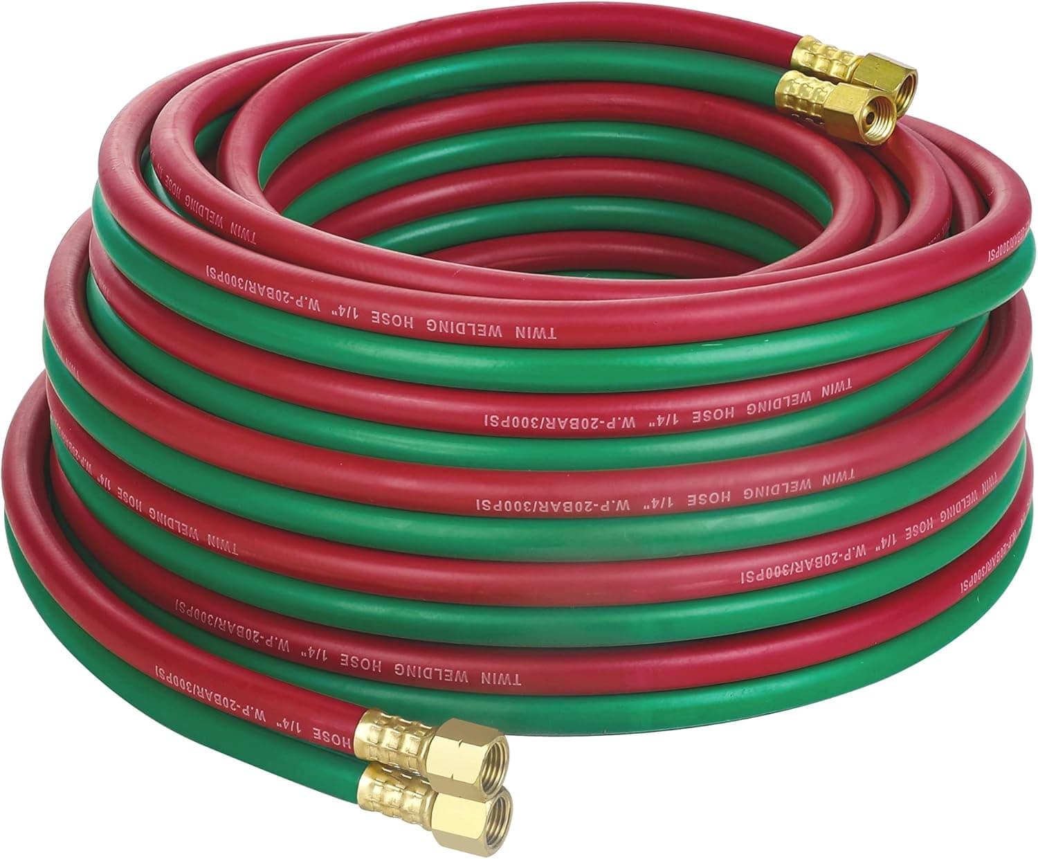 Hromee Oxygen Acetylene Hose 1/4-Inch ¡Á 50 Feet with 9/16¡±-18 B fittings Welding Cutting Torch Twin Hose