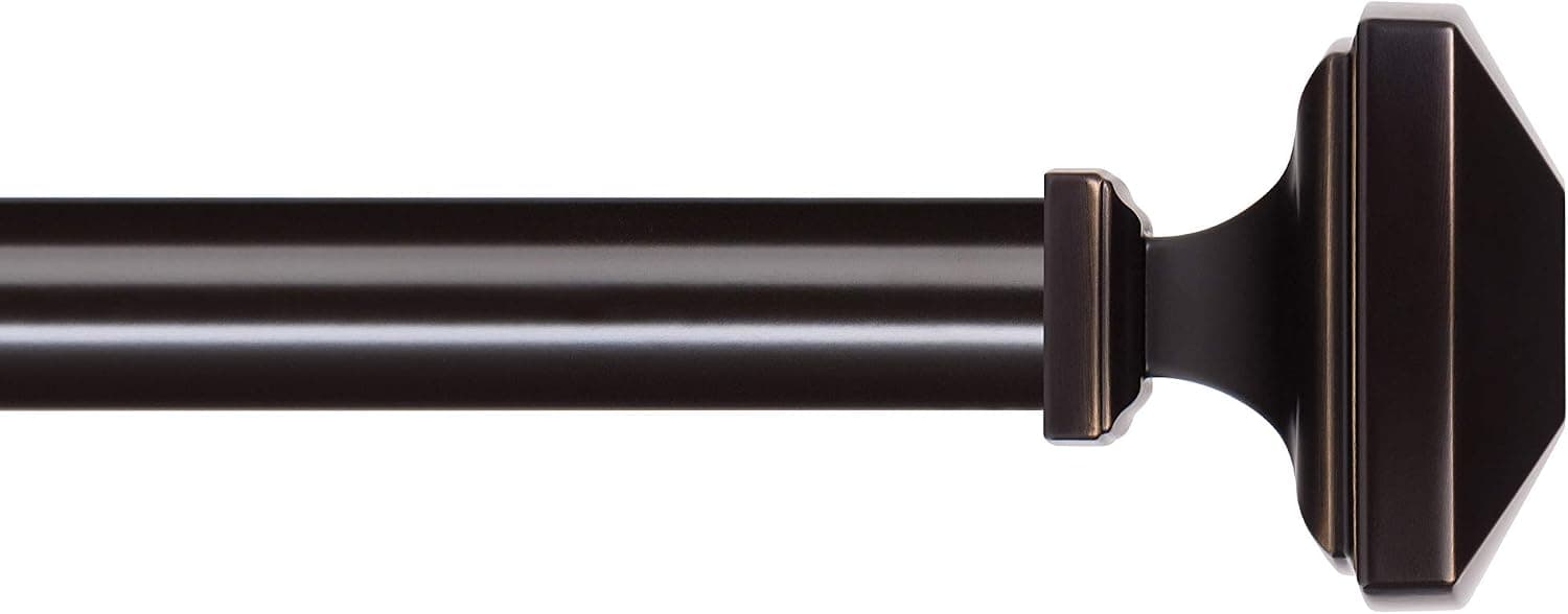 THE HAVEN COLLECTION Elegant Rod Set, Traditional Series in Caramel Bronze, 36" - 72", 1" Diameter