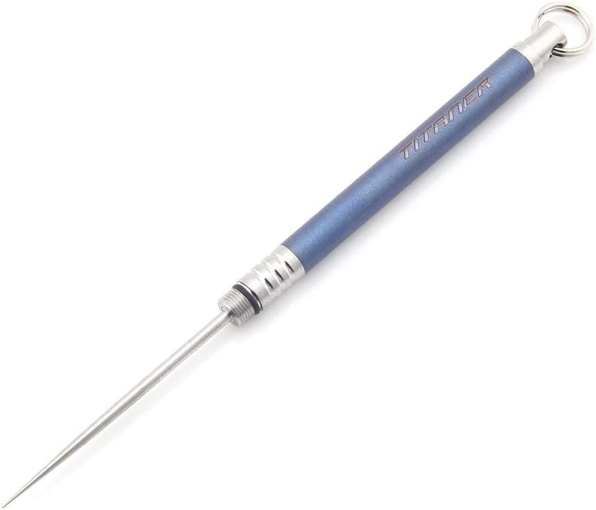 TITANER EDC Lightweight Titanium Multifunction Toothpick Tool With Protect Case (Blue)