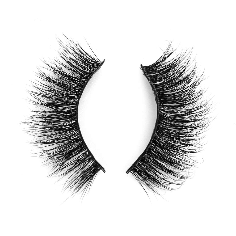 3D Mink False Eyelashes - FEITA High Volume 3D Layered Effect Mink Fur Lashes - Dramatic Round Look - 100% Handmade & Cruelty-Free (D11)