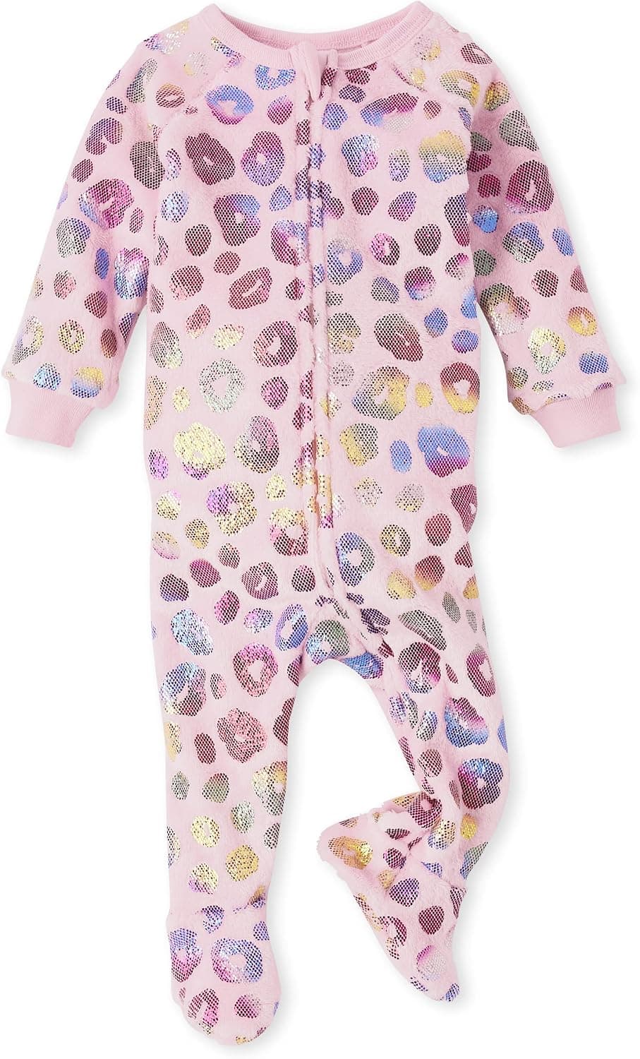 The Children's Place Baby Toddler Girls Fleece Zip-Front One Piece Footed Pajama