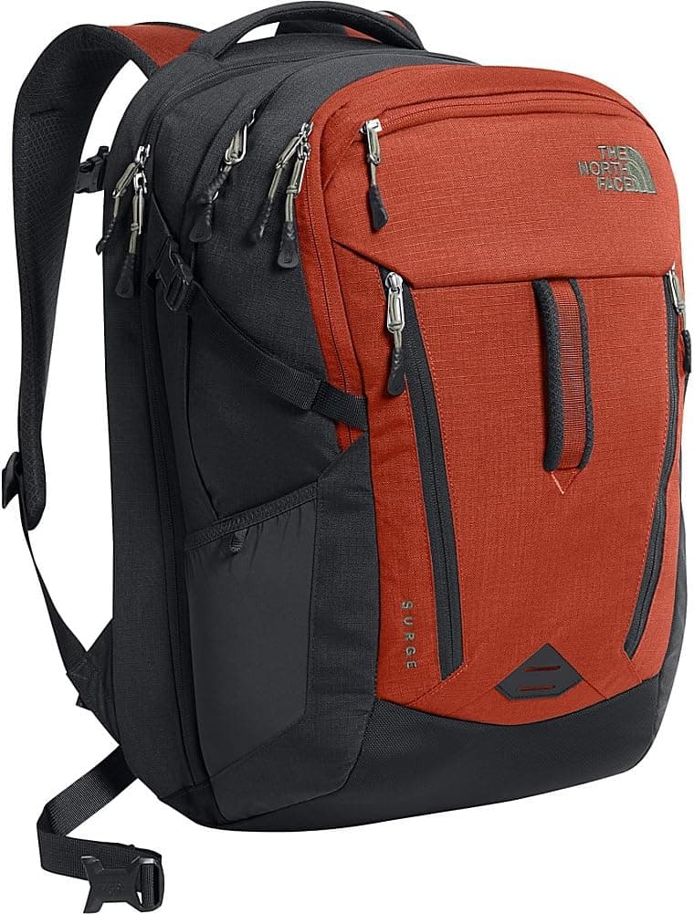 The North Face Surge Laptop Backpack 15 Inch- Sale Colors (Ketchup Red)