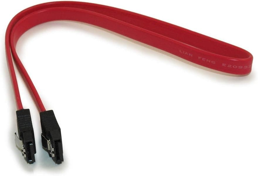 MyCableMart 16IN SATA III Internal Data Red Bulk Cable, Locking, to 6GB