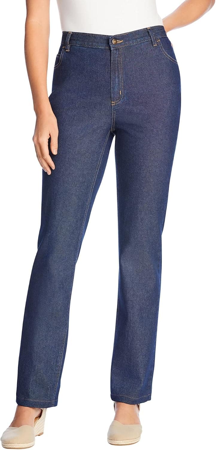 Woman Within Women's Plus Size Back-Elastic Waist Perfect Jean