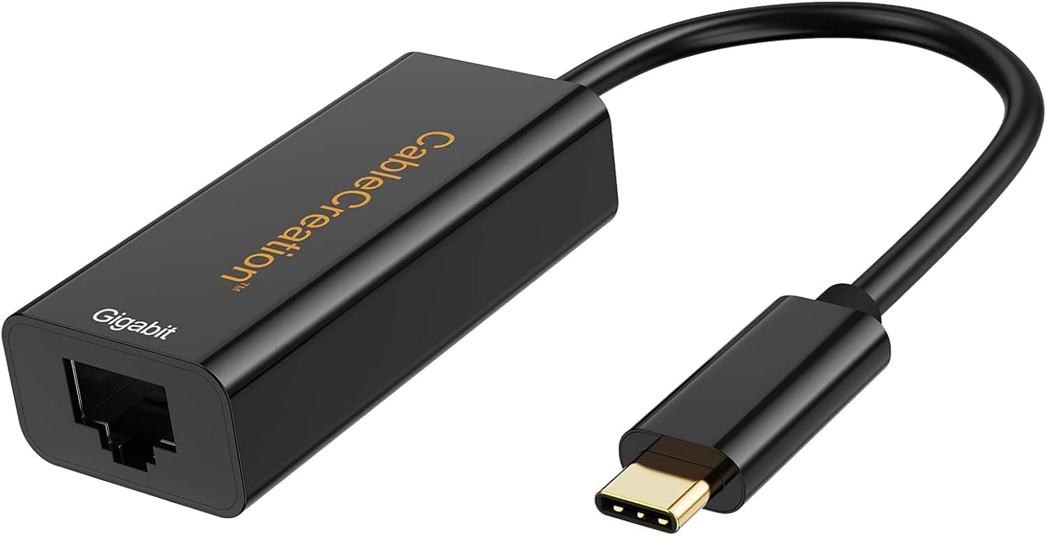 USB C to Ethernet Adapter, CableCreation USB Type-C (Thunderbolt 3) to Gigabit Ethernet LAN Network Adapter Compatible for Steam Deck, MacBook Pro, MacBook Air/M1/M2, iPad, Galaxy S22 Ultra, XPS