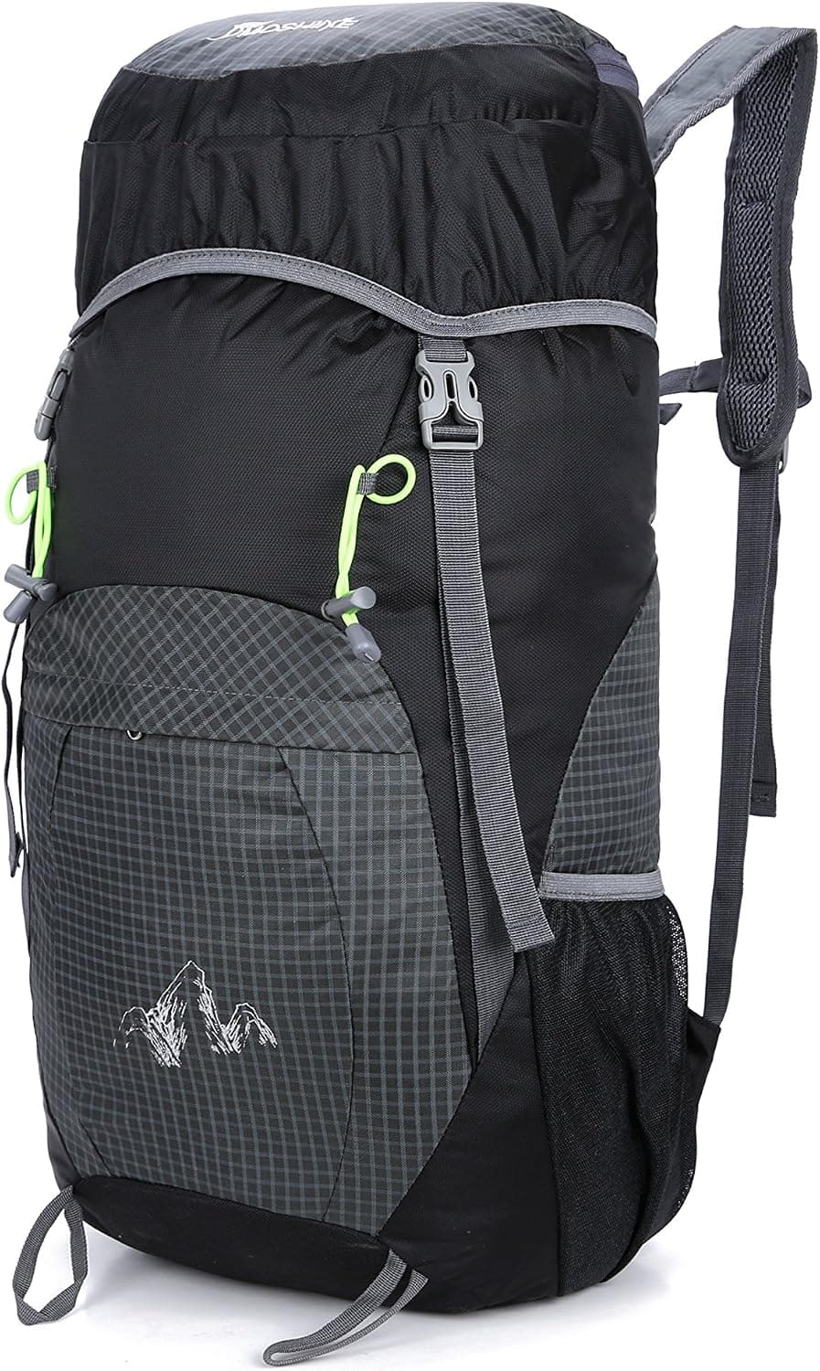 Yishower Large 45l Lightweight Travel Water Resistant Backpack/foldable & Packable Hiking (Black)