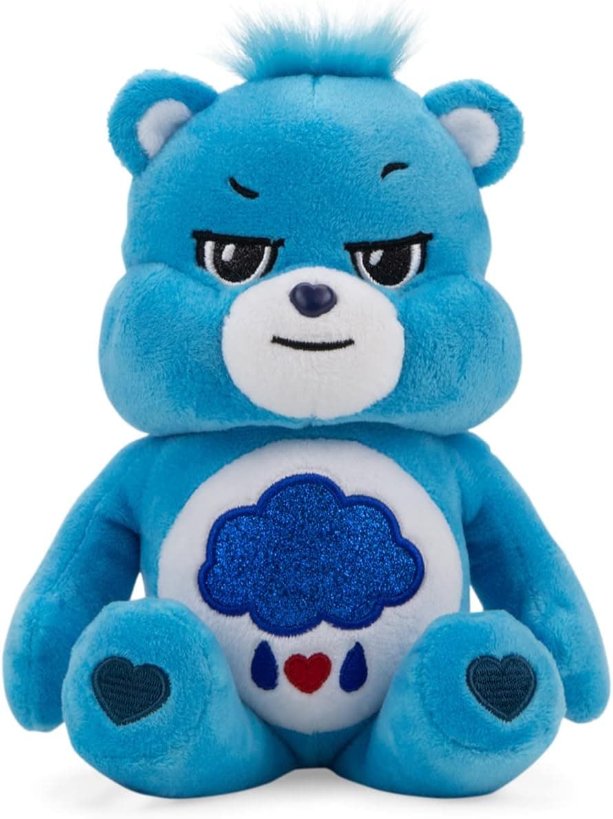 Care Bears 9" Bean Plush (Glitter Belly) - Grumpy Bear - Soft Huggable Material!, 4-104 years