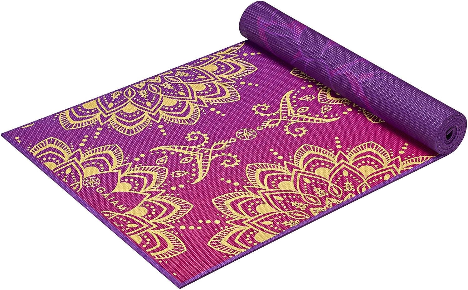 Gaiam Yoga Mat - Premium 6mm Print Reversible Extra Thick Non Slip Exercise & Fitness Mat for All Types of Yoga, Pilates & Floor Workouts (68" x 24" x 6mm Thick)