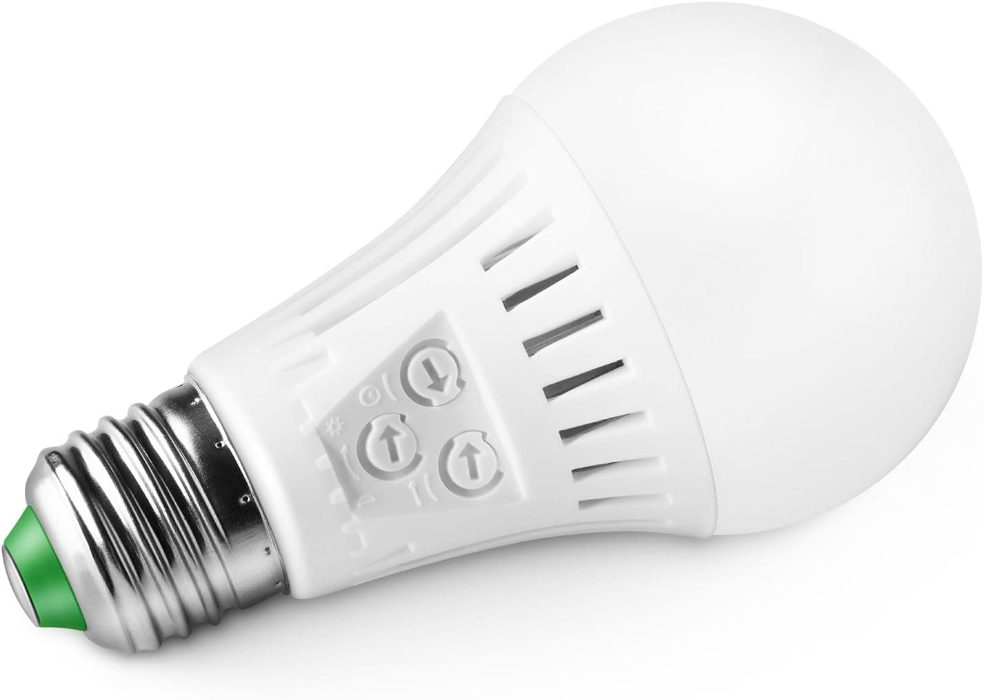 Elrigs Motion Sensor Light Bulb with Dusk to Dawn Lights Sensor, E26 Base, 7W LED(60W Equivalent), Warm White(3000K), Motion Sensitivity, Time and Twilight Setting Adjustable