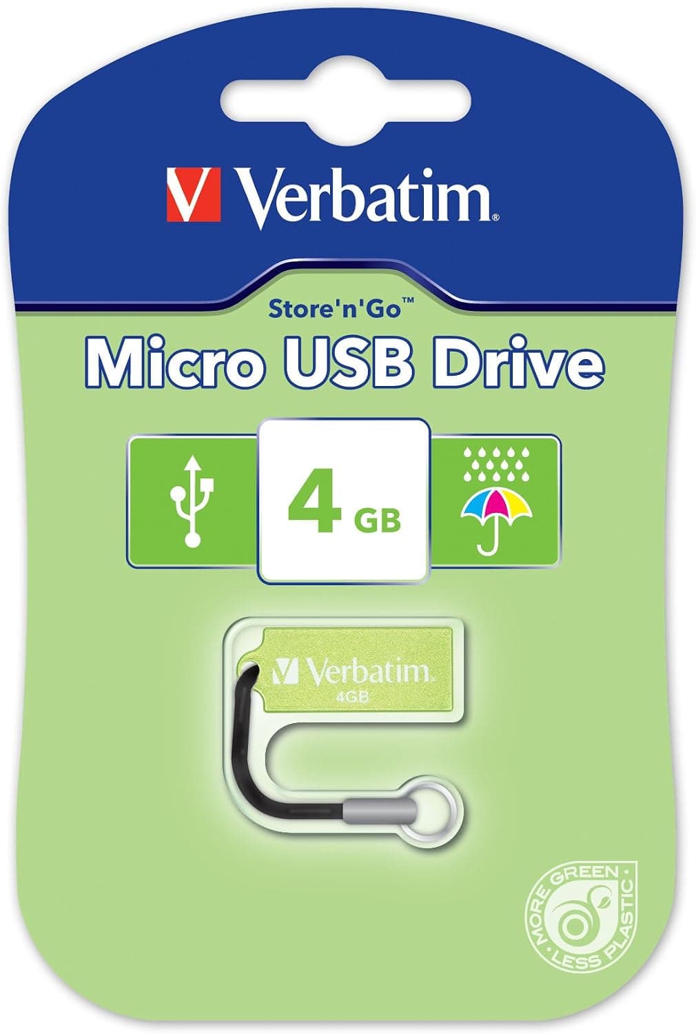 Verbatim 47418 4GB Micro USB Drive - Green