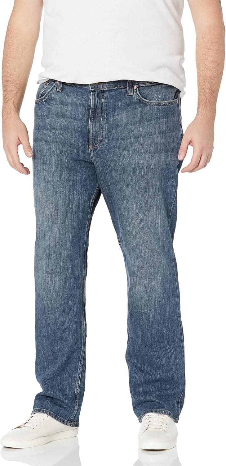 LEE Men's Big & Tall Custom Fit Relaxed Straight Leg Jean