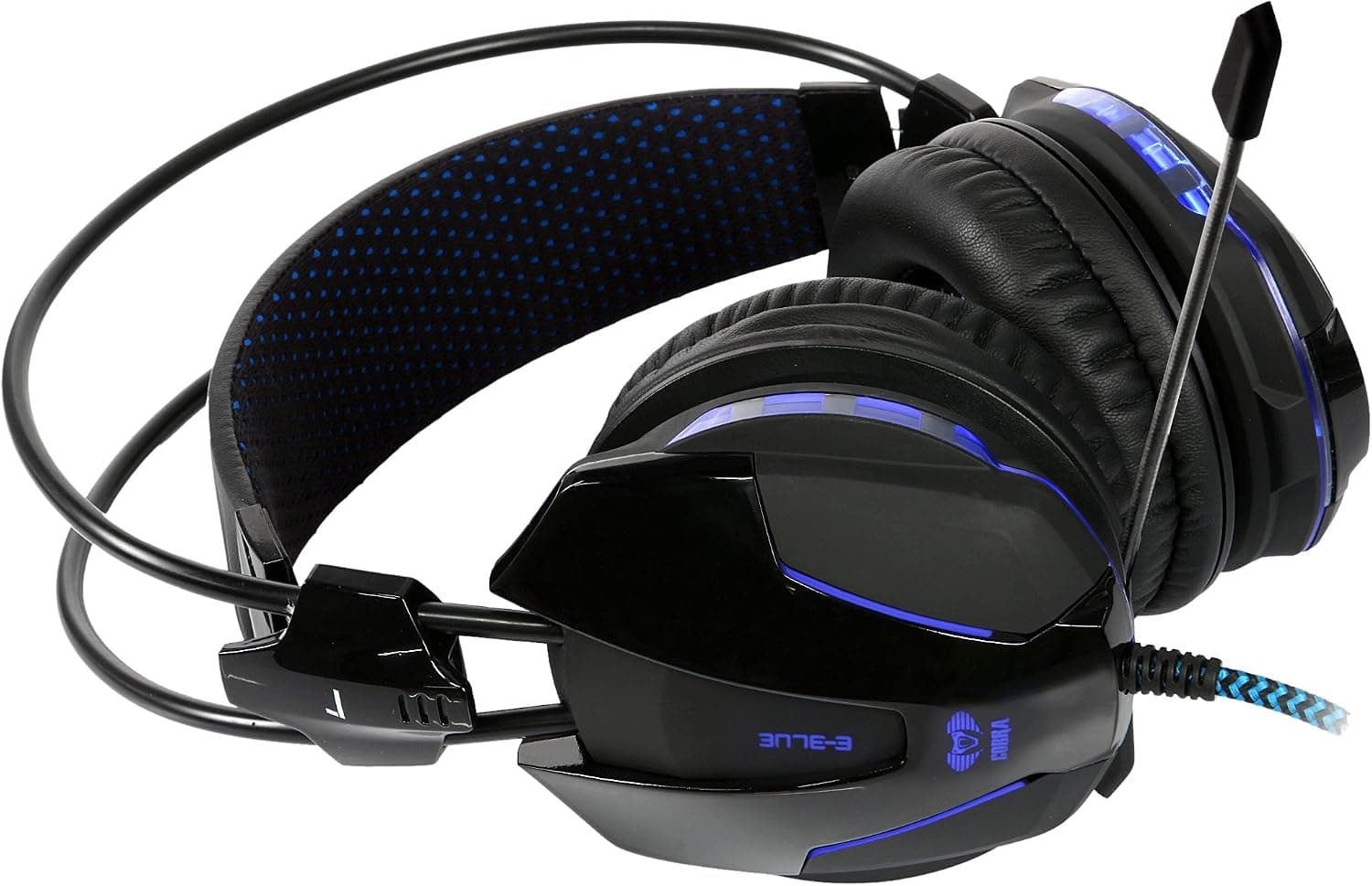 E-Blue Cobra Type-II HS705 Advanced PC Gaming LED Headset with Microphone, Black