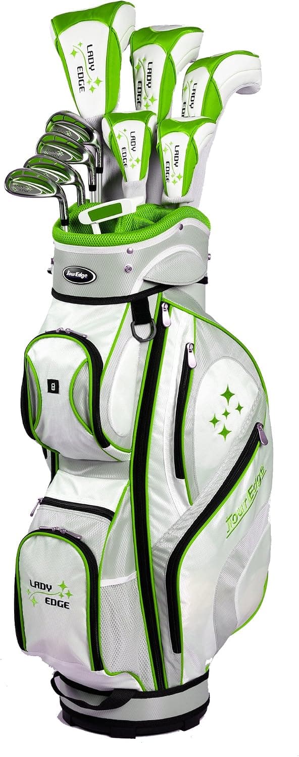 Tour Edge Women's 2014 Lady Edge Golf Full Set, Ladies Flex, Right Hand, Graphite, Lime