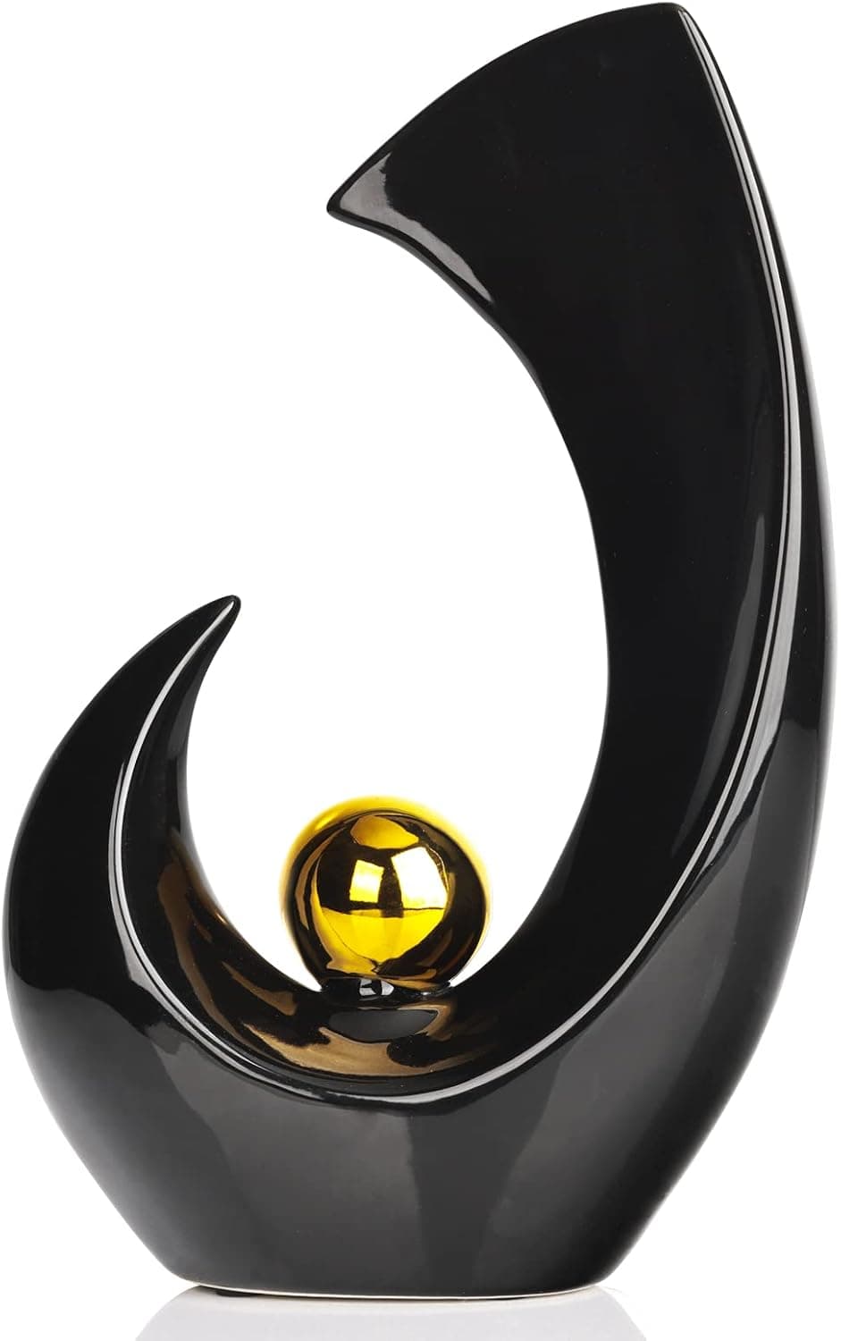 XMGZQ Black Gold Statue Abstract Art Sculpture Home Decor Modern Black Decor Accents Abstract Statues for Living Room Shelves Bookshelf Office Shelf Desktop Decor Figurines Decoration
