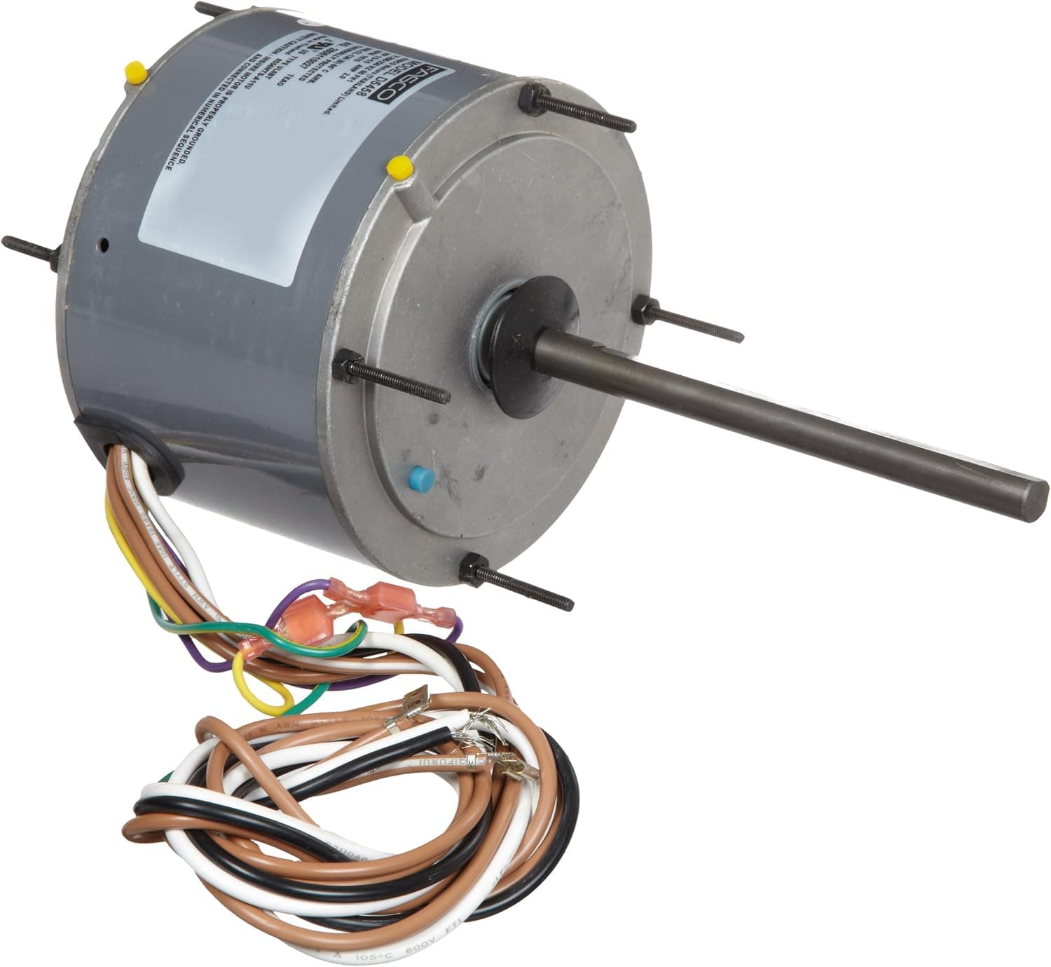 Fasco D5458 5.6" Frame Open Ventilated Permanent Split Capacitor Condenser Fan Motor with Sleeve Bearing, 1/5, 1/4, 1/3 HP, 1075rpm, 208-230V, 60Hz, 2 amps