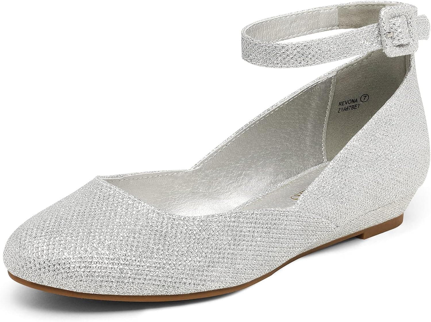 DREAM PAIRS Women's Revona Low Wedge Ankle Strap Flats Shoes