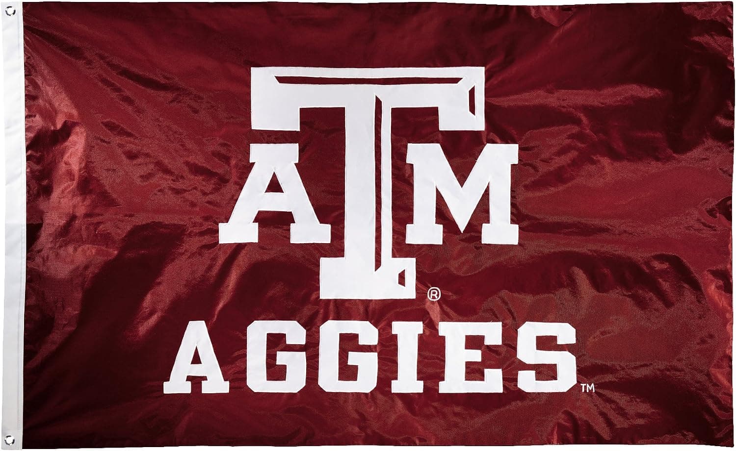 NCAA Texas A&M Aggies 2-Sided Nylon Applique Flag with Grommets, 3' x 5', Maroon (33030)