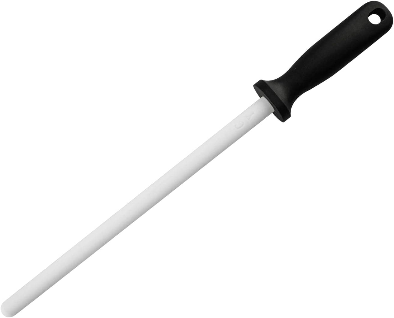 ERTDDE Ceramic Honing Rod, Knife Sharpener Rod with 2 Grit Options, a Firm-Grip Handle (10IN)