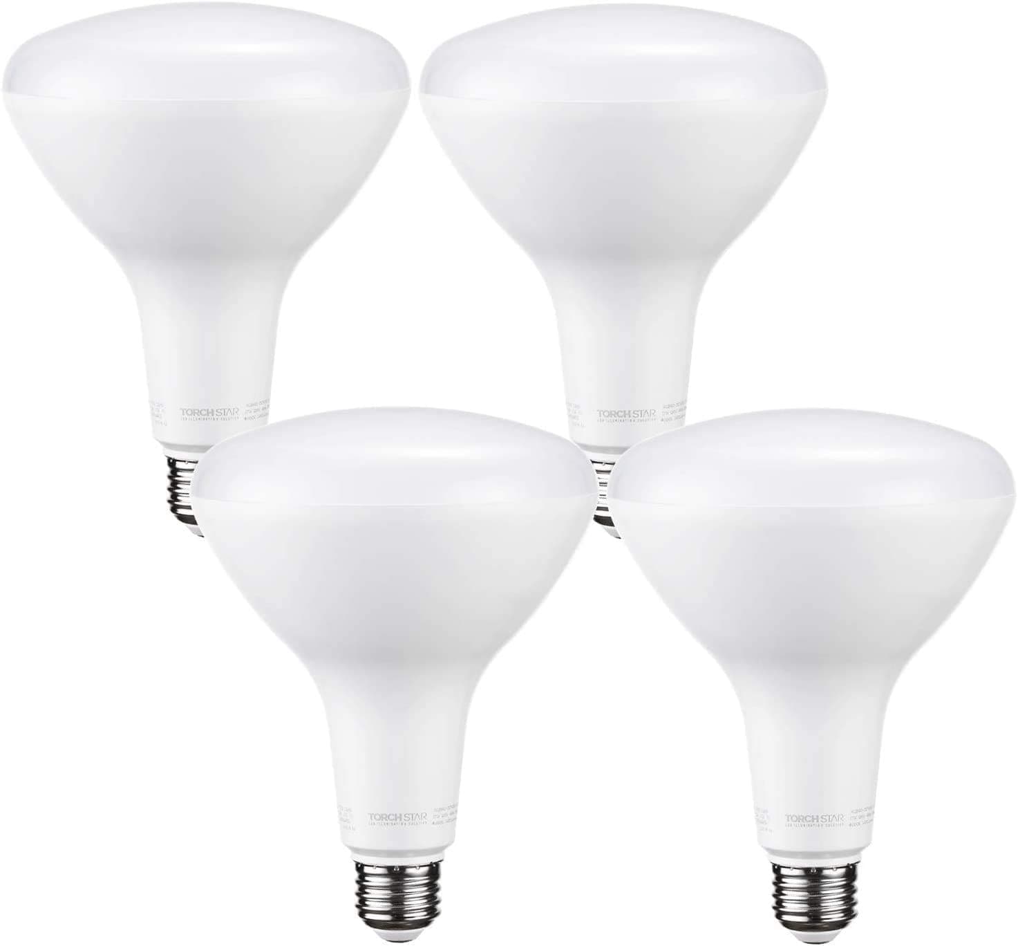 TORCHSTAR BR40 LED Bulb, Dimmable Flood Light Bulb, 17W (100W Eqv.), Cool White 4000K, 1400lm, UL & Energy Star Listed, for Cans, Pack of 4