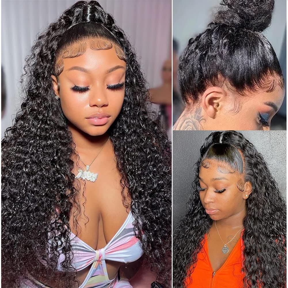 RASHINEE 360 Curly Lace Front Wig Human Hair Full Lace Wig Human Hair 360 Wet and Wavy Wigs Human Hair Lace Front Wigs Transparent Lace Wig (360 Wig, 22 Inch)