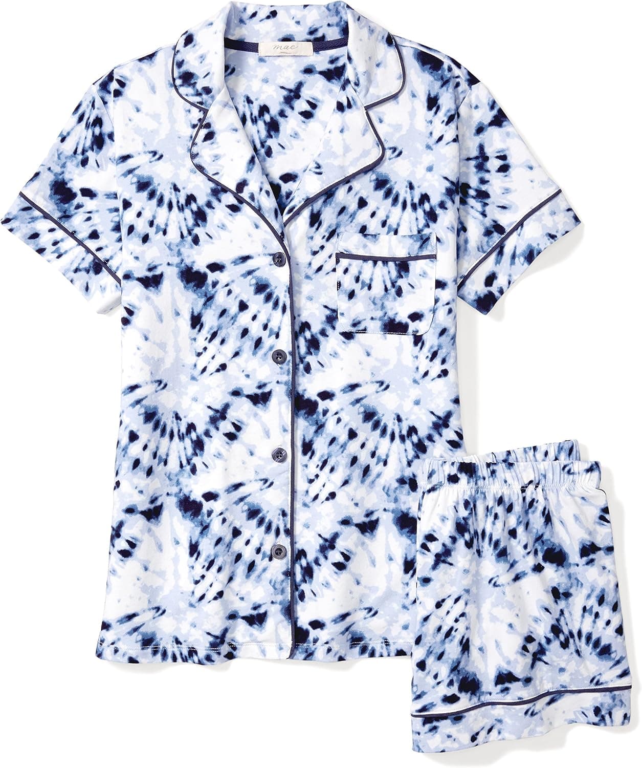 Amazon Brand - Mae Women's Sleepwear Notch Collar Short Pajama Set