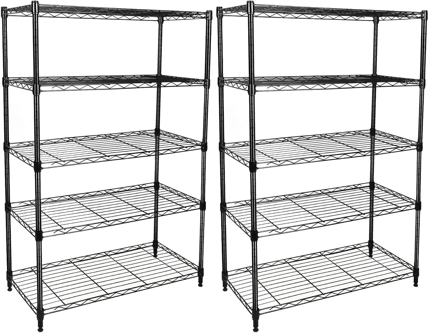 YSSOA Heavy Duty 5-Shelf Shelving Unit，2-Pack