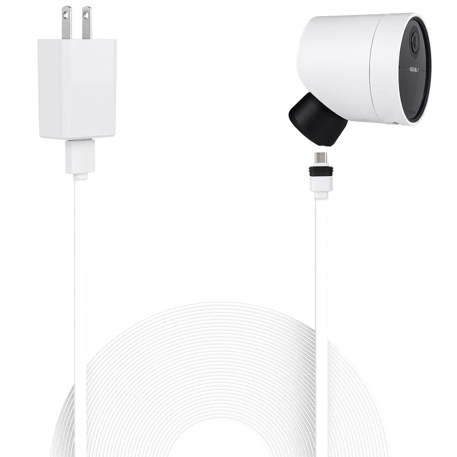 UYODM Power Cable Compatible with SimpliSafe Wireless Outdoor Security Camera,16.5Ft/5m Weatherproof USB Cable Power Your SimpliSafe Outdoor Camera continuously- White