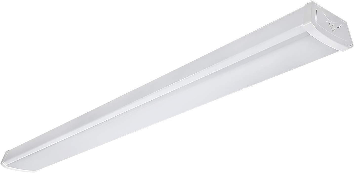 LEONLITE 40W 4ft LED Wraparound Garage Shop Light Flush Mount Ceiling Light, 100W Equiv. Ultra Bright 4000lm, 4000K Cool White for Laundry Rooms, Hallways, Offices, Workbenches
