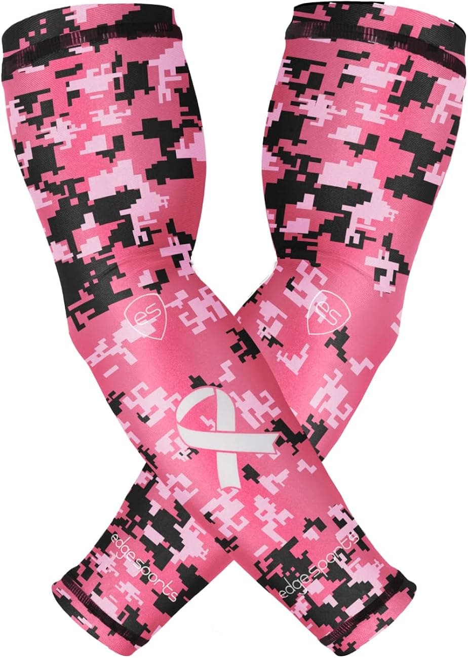 Football Arm Sleeves, Compression Sleeves for all Performance Sports, Youth & Adult, 2 Pack