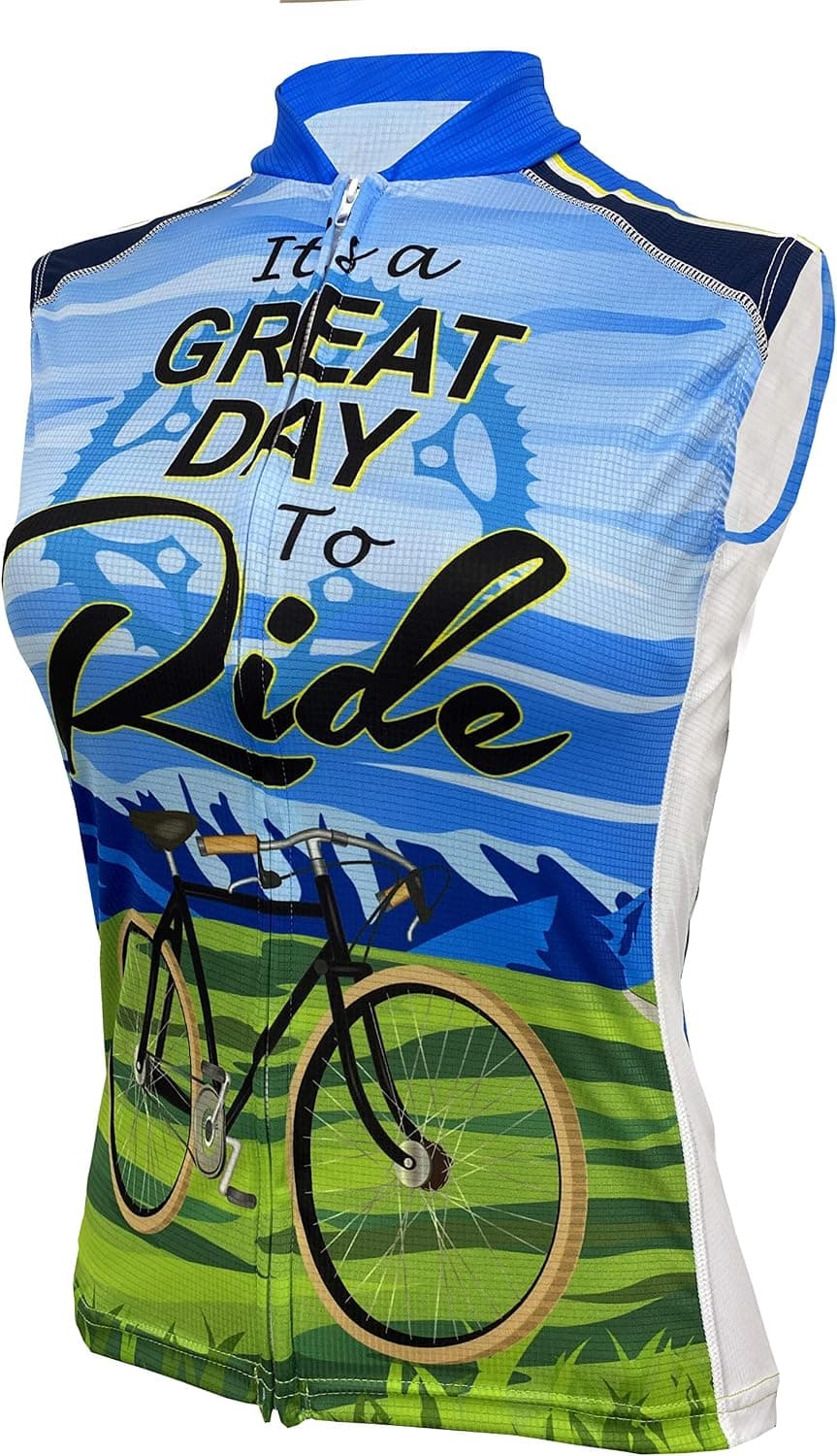 CORVARA BIKE WEAR It's a Great Day Women's Cycling Sleeveless Bike Jersey