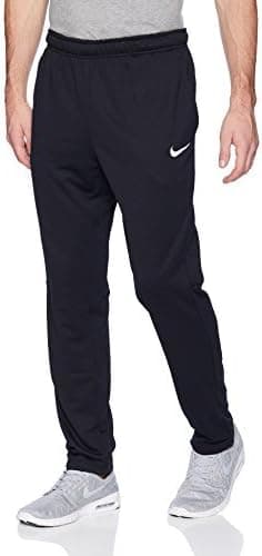 Nike Men's Dry Fleece Training Pants, Black/White, Medium Tall