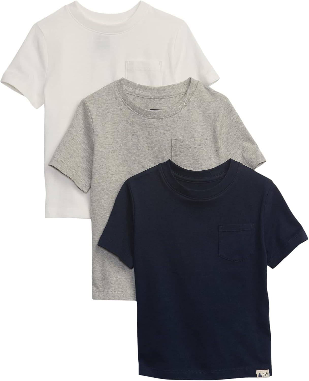 GAP Baby Boy's 3-Pack Short Sleeve Pocket Tee T-Shirt