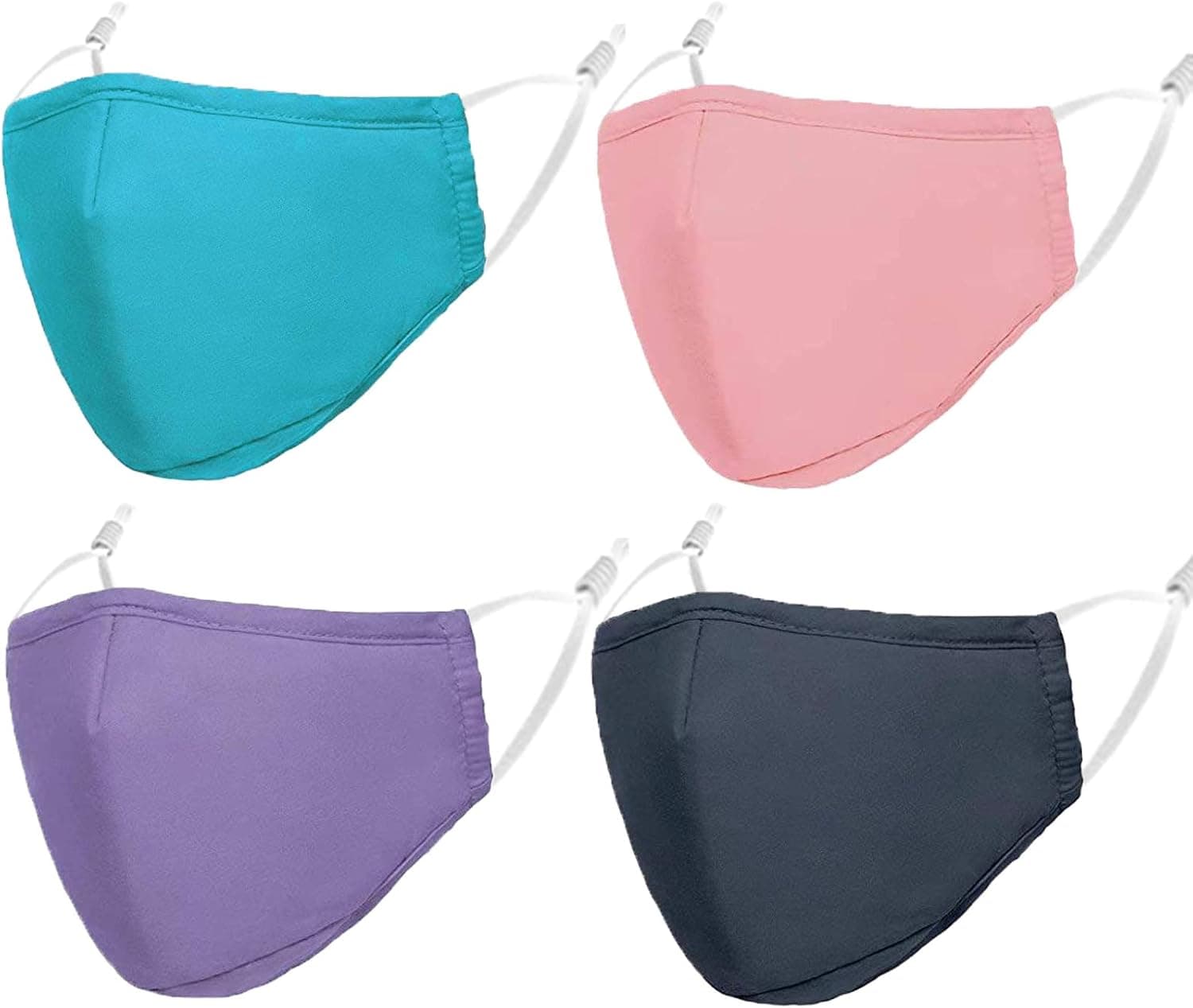 Adjustable Face Cloth Mask Pink Purple Reusable Breathable for Men Women Washable Fashion with Nose Wire Designer 3 Ply Layer Dust Blue Yellow for Mens Womens Sports Workout 3D Athletic Fabric