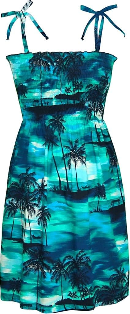 RJC Women's Waimea Sunset Hawaiian Smocked Sundress