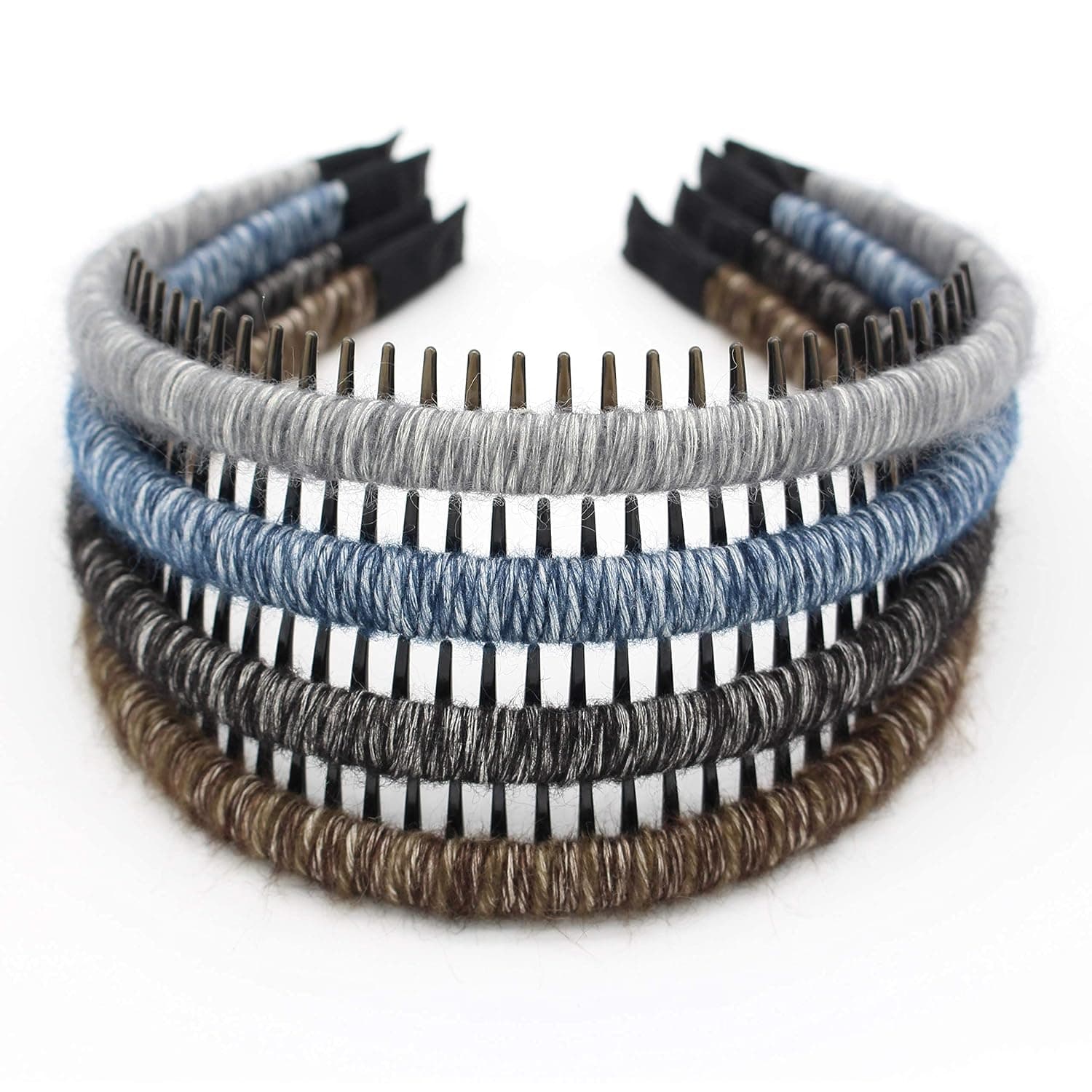 JOBAND Fashion hair headband Hairbands for women Non-slip Hair Accessories wool knit hair band Resin comb teeth hair hoop (4 color)