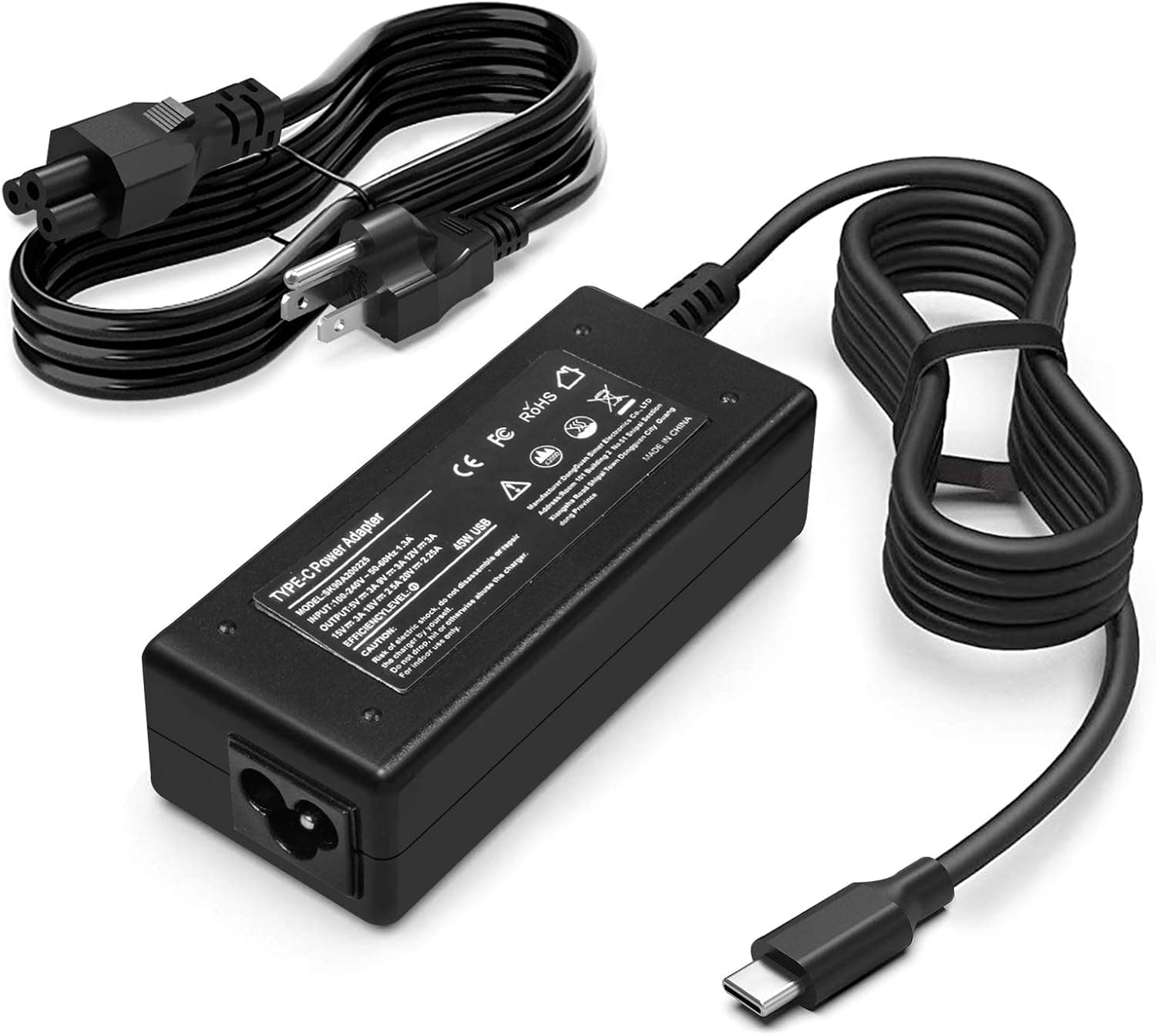 45W Type C USB C Charger Adapter 918337-001 844205-850 28769-001 for HP Chromebook X360 14-CA000 11-AE000：14-ca051wm 14-ca052wm 14-ca091wm ca061dx,11-ae051wm 11-ae001tu
